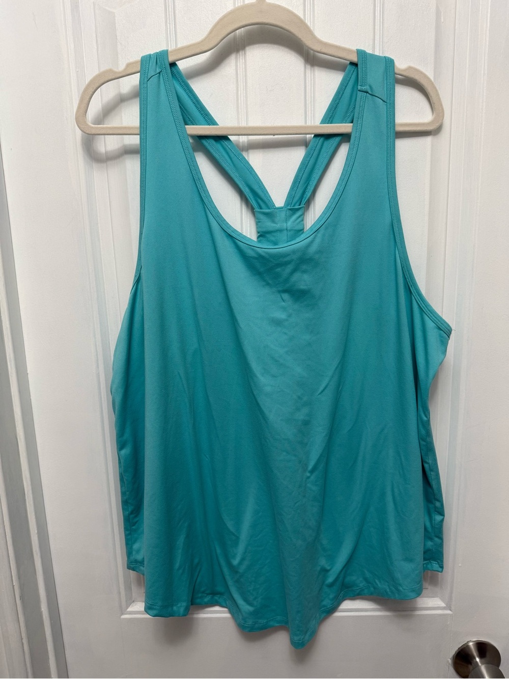 Happy Camper By Torrid Teal Tank Top Plus Size 2X Racerback Workout (46-9)